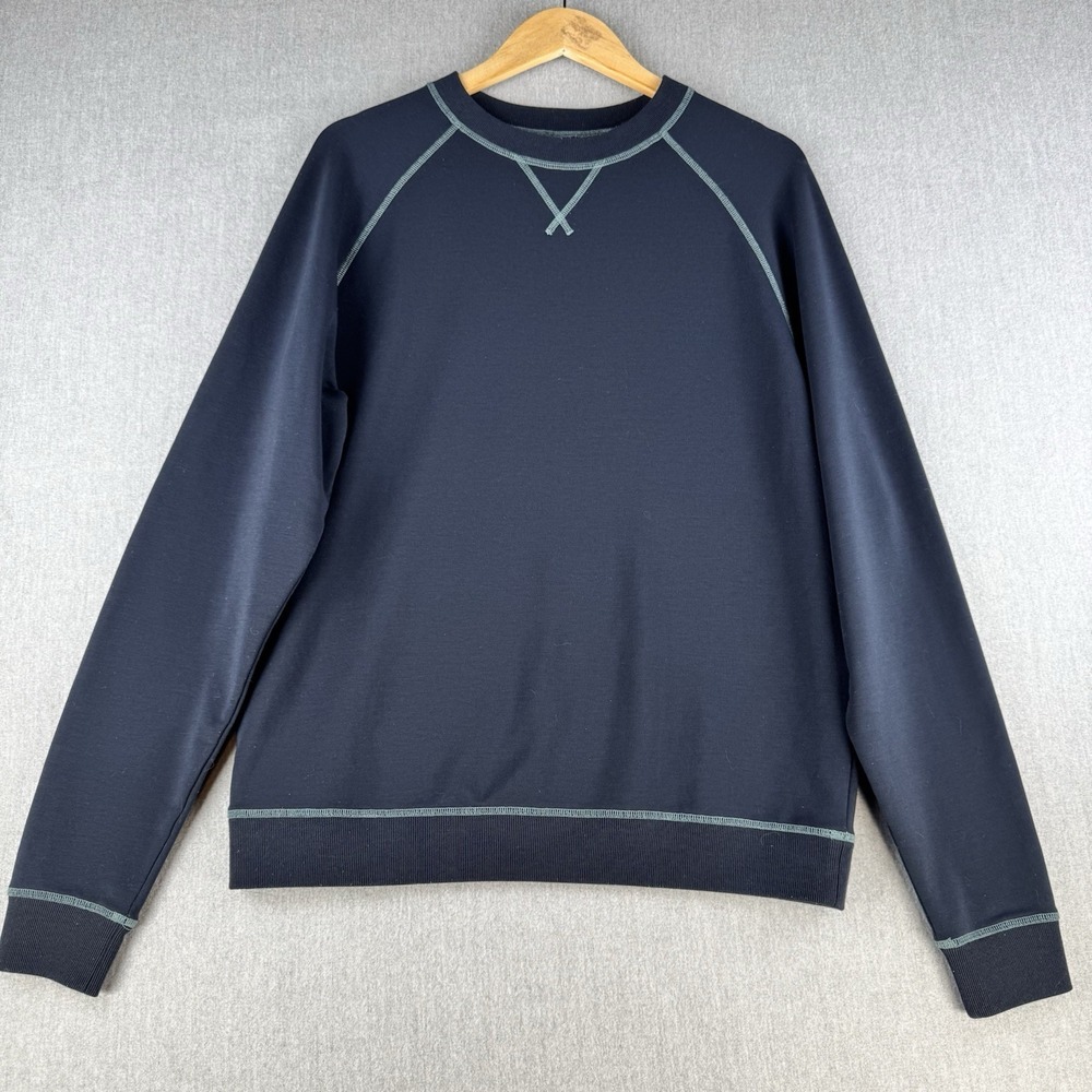Foot Joy FJ ProDry Crewneck Pullover Mens M Navy French Terry Golf Stretch